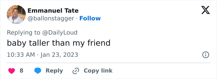 Screenshot of a social media post commenting on the rise in giant baby births, highlighting concerns from doctors. Screenshot of a social media post commenting on the rise in giant baby births, highlighting concerns from doctors.