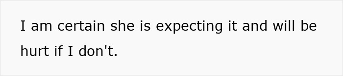 Alt text: Text stating certainty about a pregnant mother's expectations and potential hurt if unmet, related to child-pregnant mother theme. Alt text: Text stating certainty about a pregnant mother's expectations and potential hurt if unmet, related to child-pregnant mother theme.