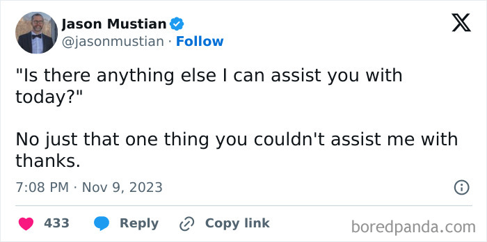 Tweet from Jason Mustian humorously expressing the fatigue of human struggles in a relatable social media post.