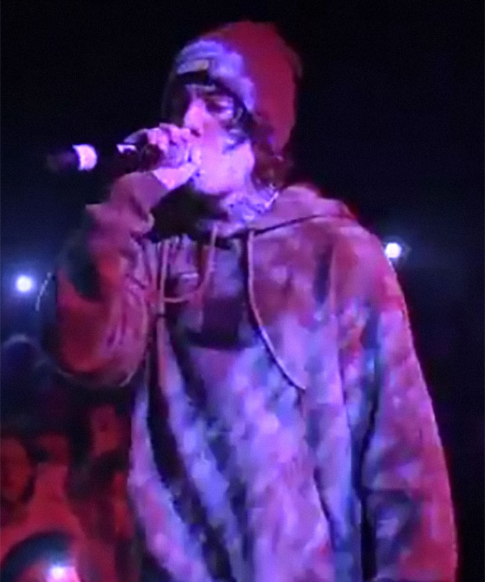 Singer performing in a low-lit concert, fans revealing 47 concerts they wish they had skipped due to clear animosity.