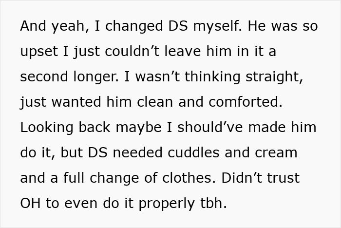 Dad takes care of son for the first time, forgetting to change diaper and feed him, causing mom to be livid.