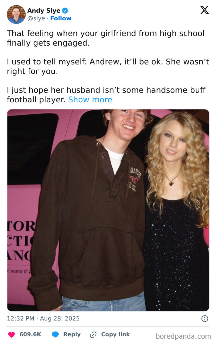 Relatable funny meme showing a nostalgic teenage photo capturing awkward high school emotions and humor.