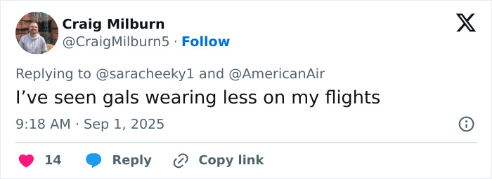 Screenshot of a tweet discussing flight attendant forcing model to button up, highlighting big breasts discrimination on flights.
