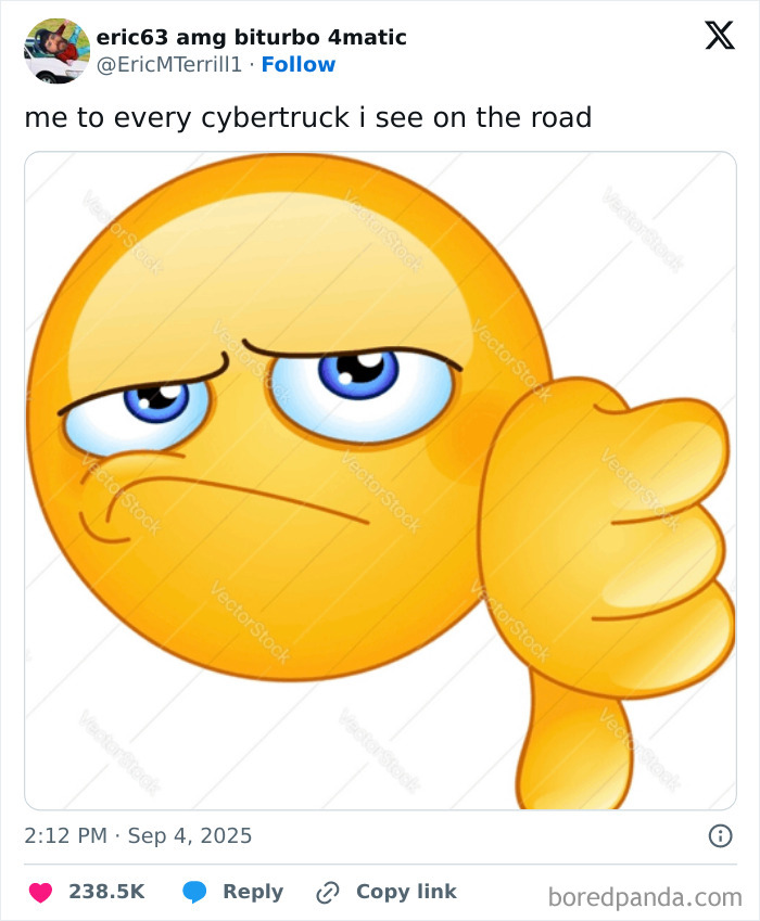 Tweet showing a skeptical emoji with thumbs down, part of the funniest tweets of September collection.