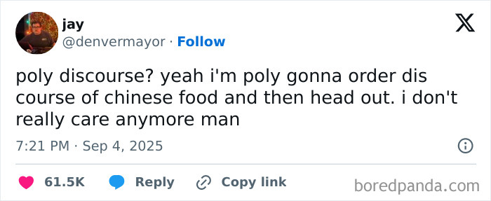 Screenshot of a funny tweet from September showing humorous text that made people laugh the most online.