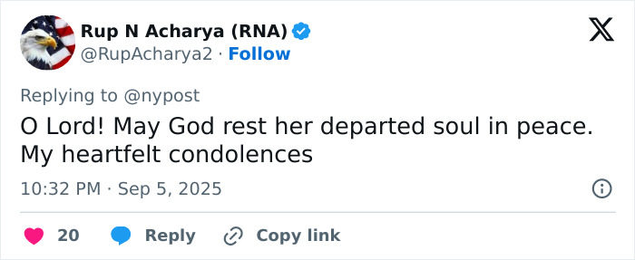 Tweet expressing condolences for a soul-crushing incident where a dad mistakenly ended his teenage daughter's life. Tweet expressing condolences for a soul-crushing incident where a dad mistakenly ended his teenage daughter's life.