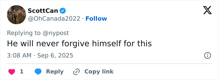 Tweet expressing deep regret from a person reacting to a soul-crushing dad mistakenly ending his teenage daughter's life. Tweet expressing deep regret from a person reacting to a soul-crushing dad mistakenly ending his teenage daughter's life.