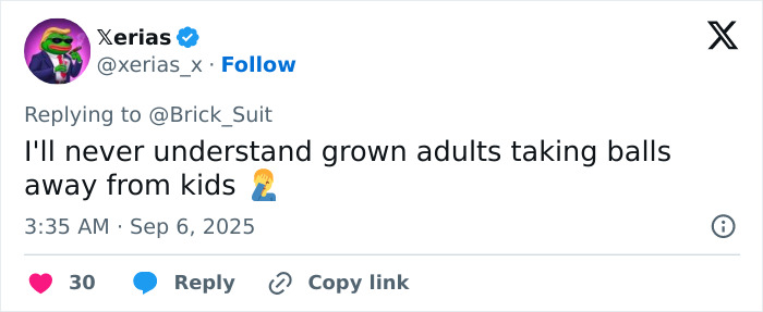 Tweet criticizing Phillies Karen for taking home run ball from birthday boy&rsquo;s father, sparking public outrage online.