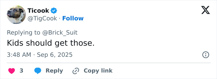 Tweet from user Ticook replying to another user, commenting that kids should get home run balls at baseball games.