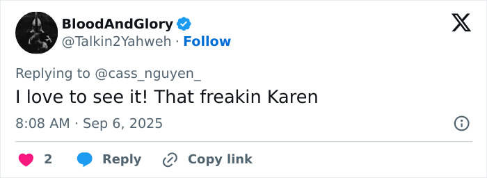 Tweet from user BloodAndGlory reacting to Karen who snatched home run ball from boy&rsquo;s hands with $5K offer catch discussion.