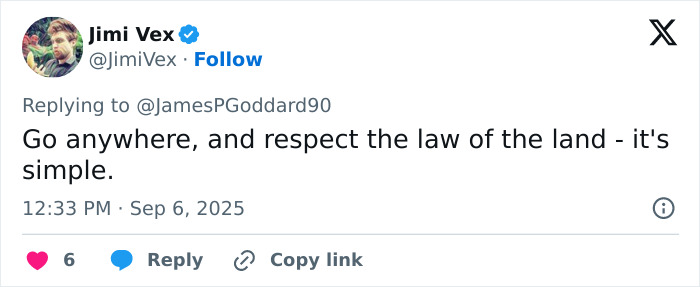 Screenshot of a Twitter reply about respecting local laws, related to the GoFundMe for woman jailed in Dubai. Screenshot of a Twitter reply about respecting local laws, related to the GoFundMe for woman jailed in Dubai.