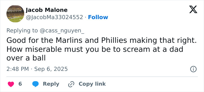 Screenshot of a tweet discussing a company offering 5K to Karen who snatched a home run ball from a boy.