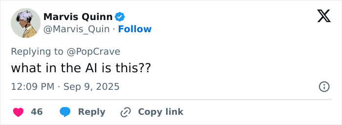 A tweet from Marvis Quinn expressing surprise about Glen Powell’s jaw-dropping GQ shoot trending online. A tweet from Marvis Quinn expressing surprise about Glen Powell’s jaw-dropping GQ shoot trending online.