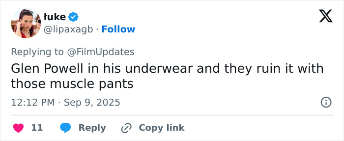 Glen Powell posing shirtless, showcasing muscular legs in pants during a jaw-dropping GQ shoot. Glen Powell posing shirtless, showcasing muscular legs in pants during a jaw-dropping GQ shoot.