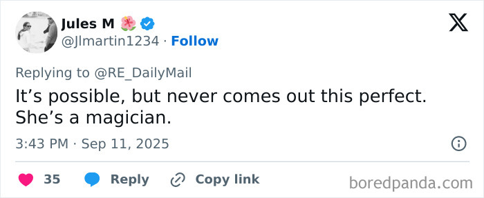 Tweet showing user praising Kade Middleton’s no-hairband perfect bun trick going viral for its flawless style. Tweet showing user praising Kade Middleton’s no-hairband perfect bun trick going viral for its flawless style.