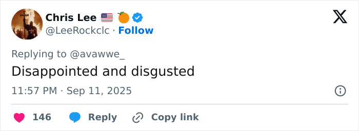 Chris Lee tweeting disappointment amidst The Rock's daughter doubling down on Charlie Kirk remarks controversy. Chris Lee tweeting disappointment amidst The Rock's daughter doubling down on Charlie Kirk remarks controversy.