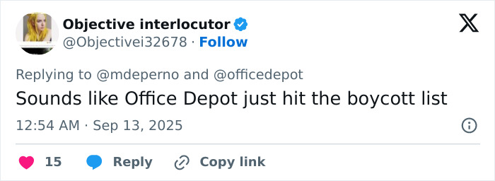 Office Depot Fires 'Insensitive' Staffer After Refusing To Print Charlie Kirk Vigil Poster