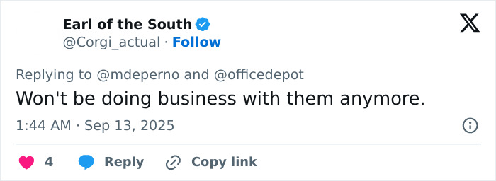 Office Depot Fires 'Insensitive' Staffer After Refusing To Print Charlie Kirk Vigil Poster