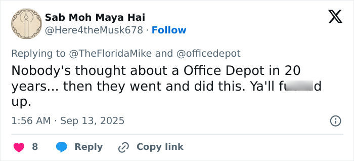 Office Depot Fires 'Insensitive' Staffer After Refusing To Print Charlie Kirk Vigil Poster