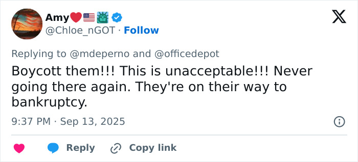 Office Depot Fires 'Insensitive' Staffer After Refusing To Print Charlie Kirk Vigil Poster