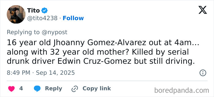 Tweet discussing a maniac driver hitting a teen and his shocking response to cops after the incident. Tweet discussing a maniac driver hitting a teen and his shocking response to cops after the incident.