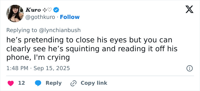 Screenshot of a tweet discussing Chris Pratt&rsquo;s unusual way of praying in a viral clip after Charlie Kirk&rsquo;s passing.