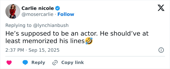 Screenshot of a Twitter reply mockingly criticizing Chris Pratt&rsquo;s unusual way of praying in a viral clip.