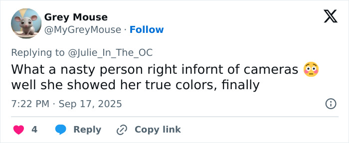 Tweet criticizing Queen Camilla&rsquo;s gesture to Kate Middleton during Trump visit, highlighting public disapproval and controversy.