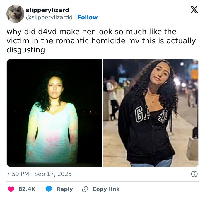 Side-by-side images comparing singer and girl missing for over a year, highlighting wild findings and coincidences.