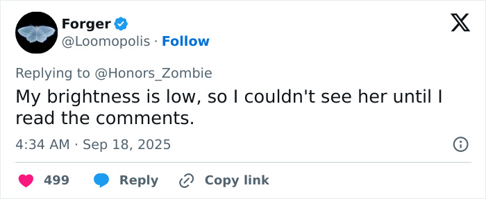 Tweet from Forger about visibility issues, related to Melania Trump body double conspiracy after royal family meeting.