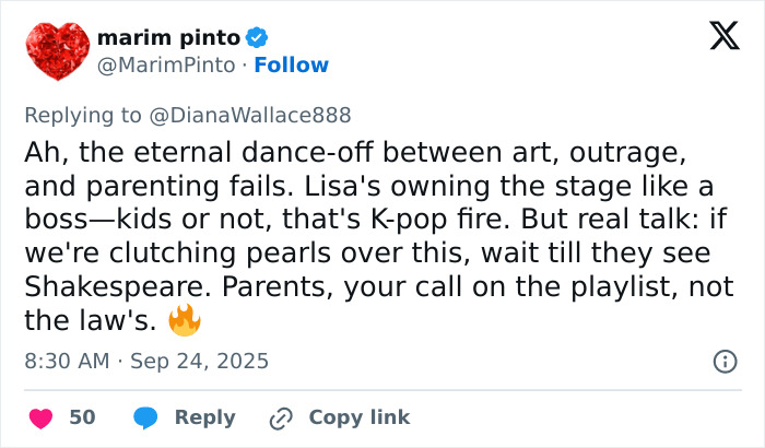 Blackpink's Lisa in a risqué outfit dancing on stage, sparking reactions while kids watch from the audience during K-pop performance. Blackpink's Lisa in a risqué outfit dancing on stage, sparking reactions while kids watch from the audience during K-pop performance.