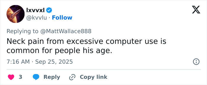 Tweet about neck pain linked to computer use, highlighting Elon Musk subject of wild conspiracy theories after funeral move.