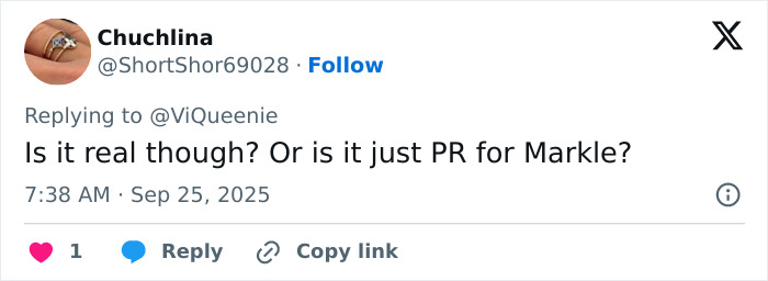 Tweet questioning if criticism of Meghan Markle is genuine or just PR, reflecting reality TV star controversy and public opinion.