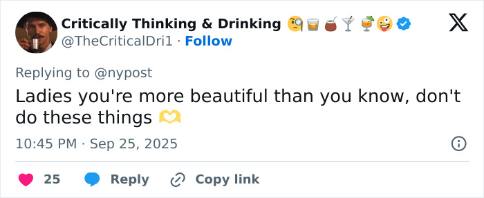 Screenshot of a tweet warning against risky procedures, referencing a surgeon linked to a fatal breast enlargement case.