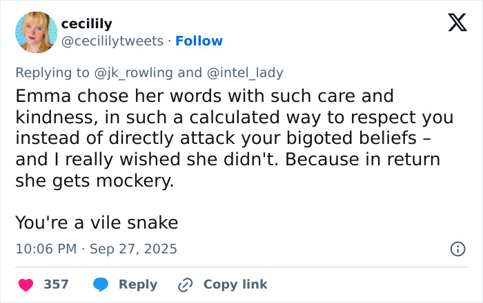 JK Rowling Reignites Emma Watson Feud In Scathing Post That Reveals Details Of Their Past