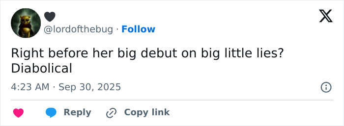 Screenshot of a tweet reacting to Nicole Kidman and Keith Urban's split with humorous commentary on social media.