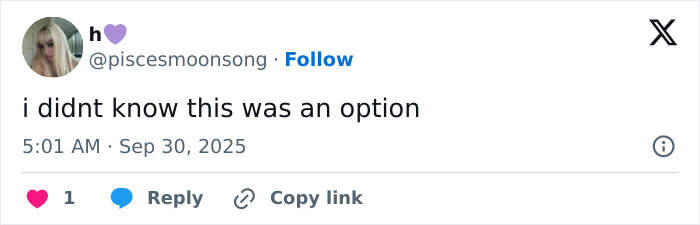 Tweet screenshot showing user with purple heart emoji reacting humorously to Nicole Kidman and Keith Urban's split.