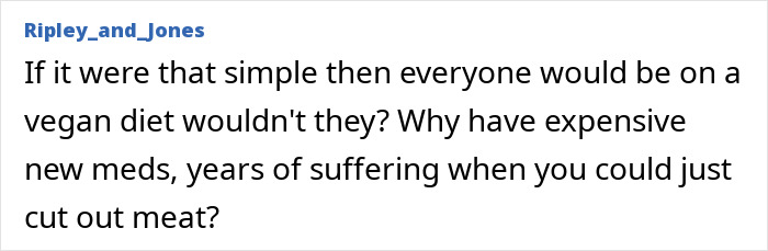 Comment discussing the link between diet, meat consumption, and dementia risk in a 15-year scientific study. Comment discussing the link between diet, meat consumption, and dementia risk in a 15-year scientific study.
