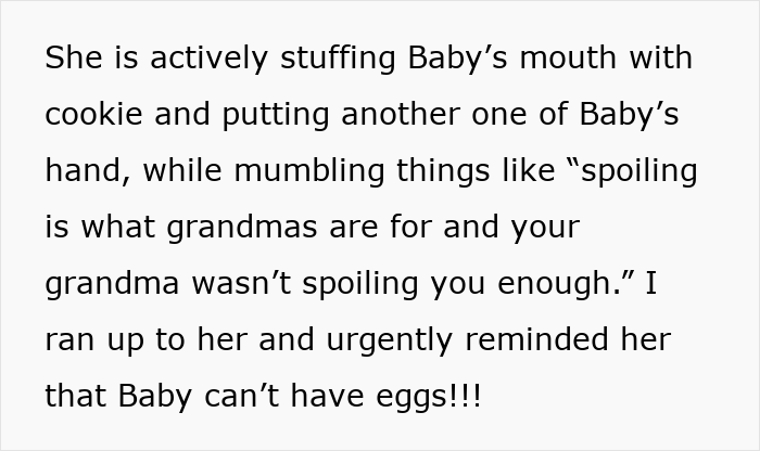 MIL ignoring child&rsquo;s severe allergy by feeding cookies, causing emergency due to spoiling behavior and allergy negligence.