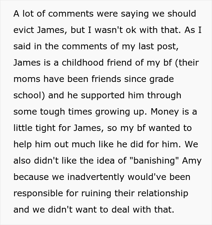 Text excerpt discussing a woman accusing homeowners of ruining her party because they didn&rsquo;t leave.