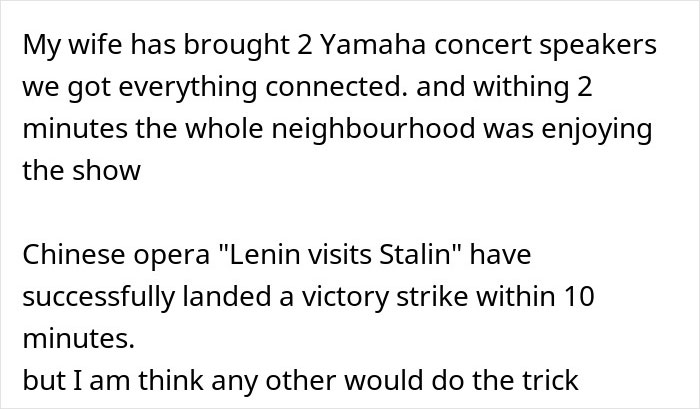 Student uses Yamaha speakers for petty revenge after neighbor blasted music at 2 A.M., causing the whole neighborhood to hear.