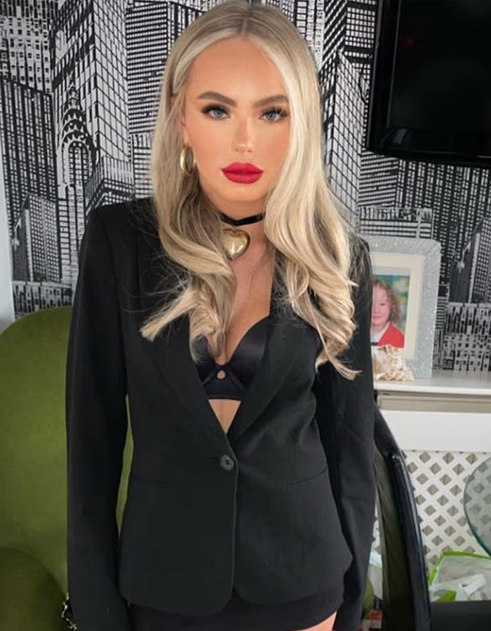Young woman with blonde hair wearing a black blazer and red lipstick, relating to law student jailed for life in Dubai case Young woman with blonde hair wearing a black blazer and red lipstick, relating to law student jailed for life in Dubai case