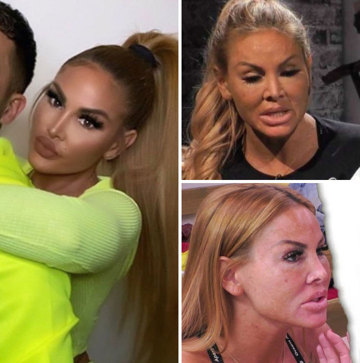 Woman with heavy makeup and filters versus unfiltered photos showing social media faking attempts that fooled no one.