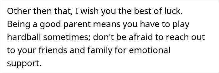 Text excerpt about parenting advice emphasizing emotional support from friends and family for SEO keyword toddler p****n essential oils incident.