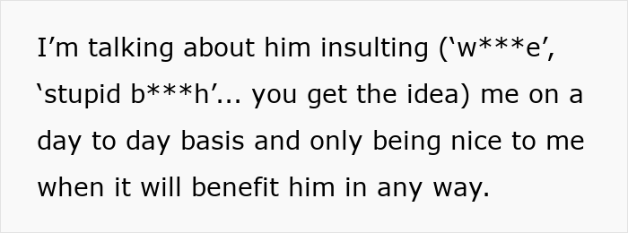 Text excerpt about a woman describing her teen brother as a nightmare to deal with and family conflict over babysitting.