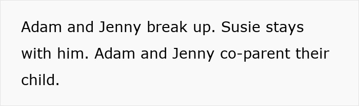 Text explaining a toxic man romantically involved with two women at the same time, shocking those around them.