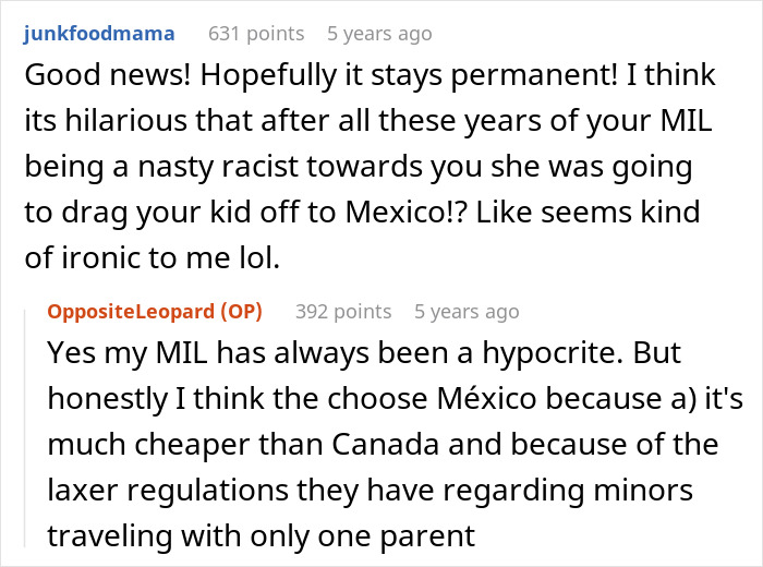 Reddit conversation discussing mother-in-law poisoning toddler with essential oils, causing shock and family conflict.