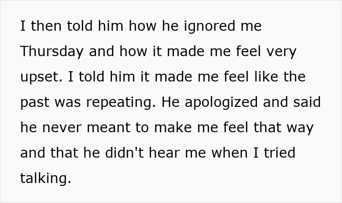 Text excerpt discussing a woman expressing feelings of being ignored while nannying her husband's coworker&rsquo;s children for free.