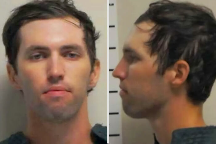 Mugshot of a young man, side and front views, related to Charlie Kirk suspect case and police investigation claims.