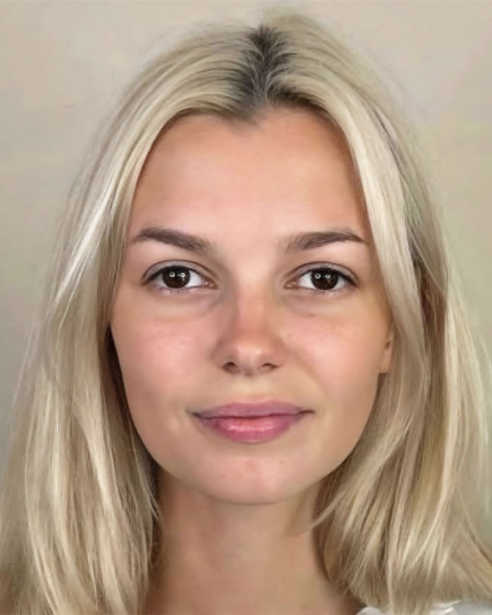 Close-up portrait of a woman with blonde hair, representing news host amid Ukrainian refugee attack discussion on live TV. Close-up portrait of a woman with blonde hair, representing news host amid Ukrainian refugee attack discussion on live TV.